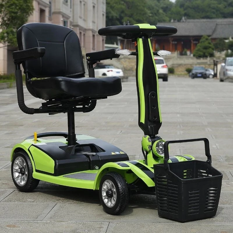 

Powerful Electric Scooter Four Wheels Electric Scooters 24V 200W Old People Electric Kick Scooter For Disabled