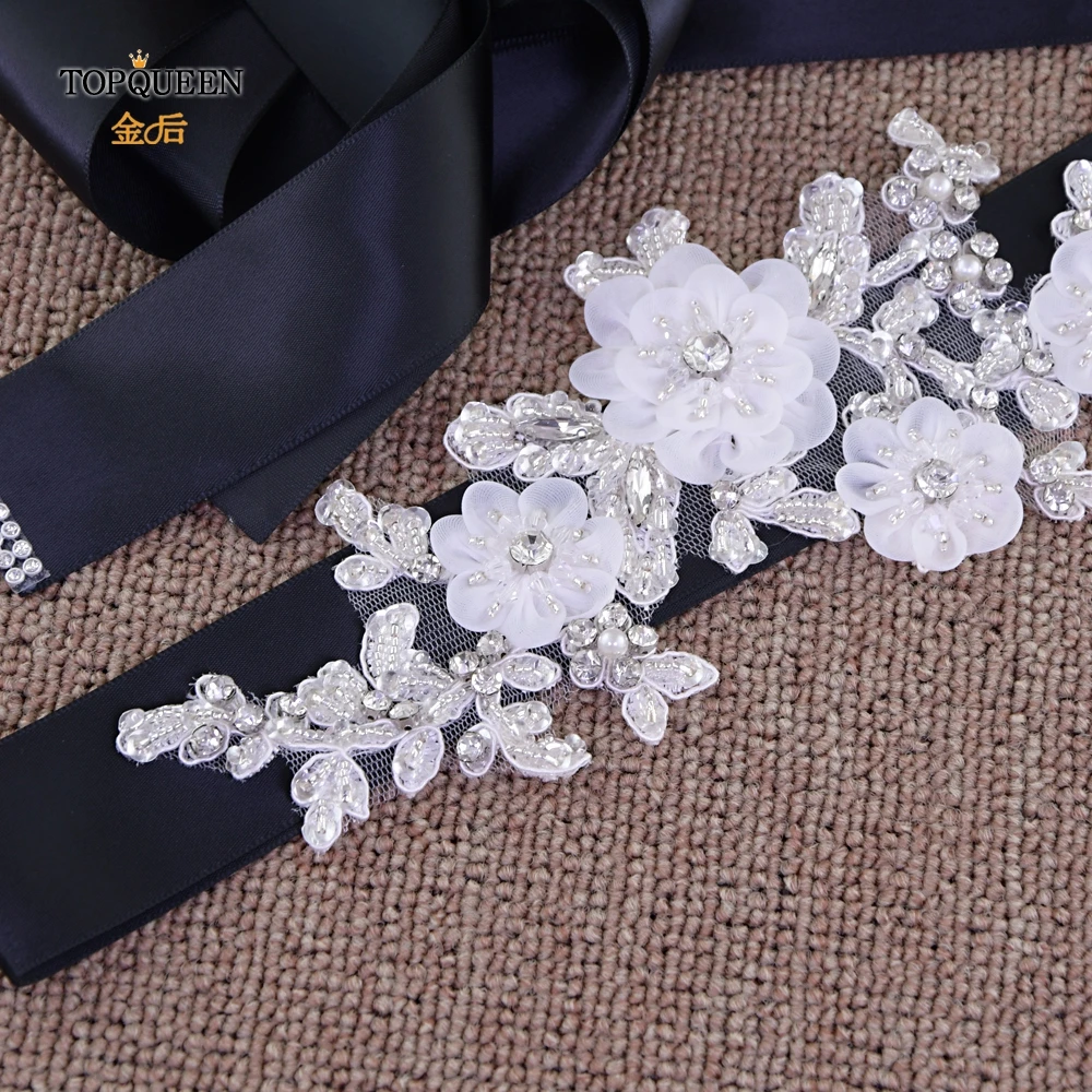 TOPQUEEN S358 свадебные пояса DIY свадебное платье Ремни и пояса довольно хрустальные бусины бриллиантами вышитые пояса Быстрая доставка