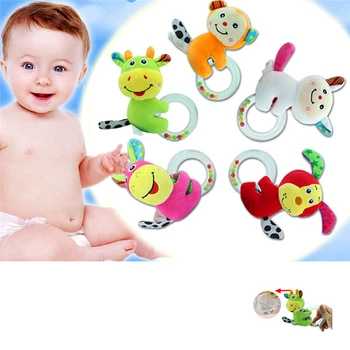

New Baby Plush Toys Cartoon 0-12 Months Baby Rabbit Rattles Infant Plush Toy Newborn Baby Hand Grasp Soft Toys With Sound