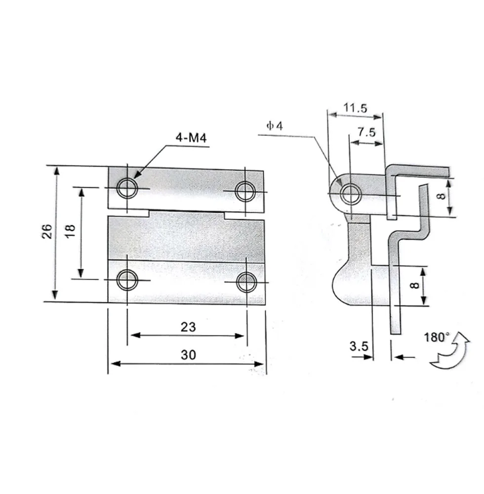 CL234 network cabinet hinge distribution box door hinge hl054 industrial cabinet