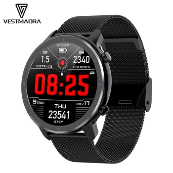 

VESTMADRA L11 Smart Watch Men Full Touch Round Screen Heart Rate ECG Monitor Waterproof Smartwatch Fitness Tracker Bracelet