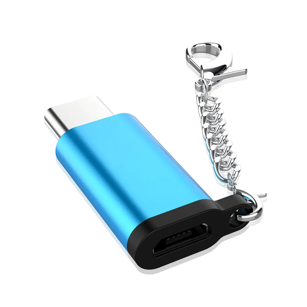 Usb type C OTG адаптер USB C штекер для Micro USB Женский Кабельные конвертеры для Macbook samsung S10 huawei USB для type-c OTG - Цвет: Blue