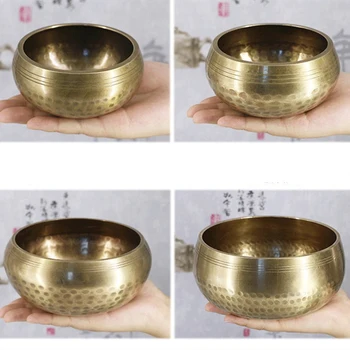 

Tibetan Singing Bowl Yoga Meditation Massage Healing Music Gifts Hand Hammered Mindfulness