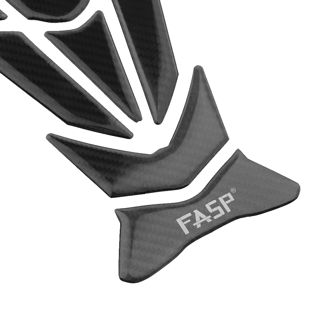 1Pc 5D Carbon Fiber Motorcycle Sport Bike Gas Oil Tank Pad Protector Fish Bone Sticker T08