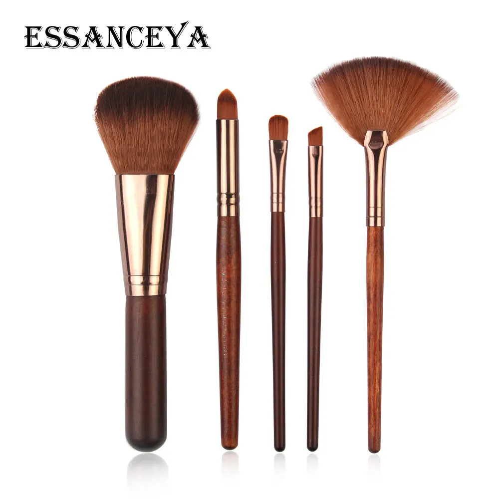 ESSANCEYA 2/5 шт. Профессиональные кисти для макияжа набор деревянных тональных теней