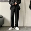 Brown/Black Suit Pants Men Fashion Society Mens Dress Pants Korean Loose Straight Casual Pants Mens Office Formal Trousers S-3XL 5