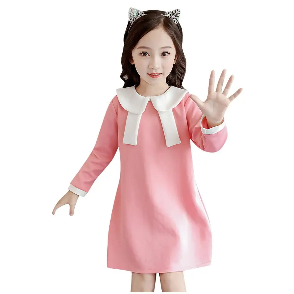

Girls Autumn Long Sleeve Dress Toddler Kids Baby Girls Formal Casual Party Solid Princess Cute Dress Outfits Fashion Clothes