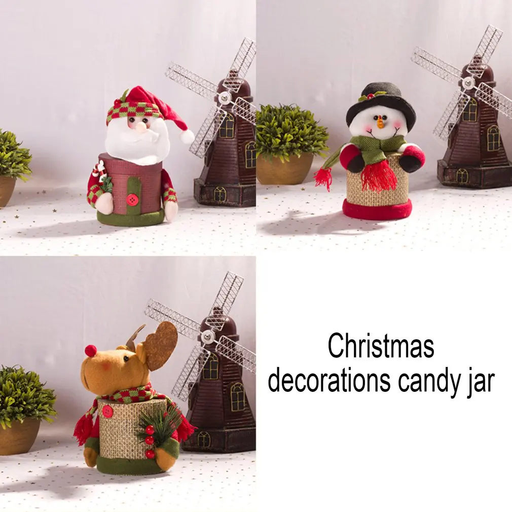 Christmas Decorations Candy Jar Novel Creative Santa Snowman Gift Box Candy Box Christmas Eve Apple Box