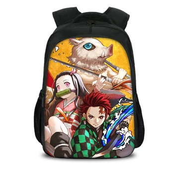 

2020 Japan Style Children School Backpacks Demon Slayer Kimetsu No Yaiba School Bags For Girls Teenagers Backpack Men Mochila