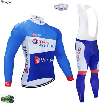 

2020 Pro Winter TEAM Direct Cycling Jersey 20D Pad Bike Pants Set MTB Ropa Ciclismo Thermal Fleece Bicycling Maillot Culottes