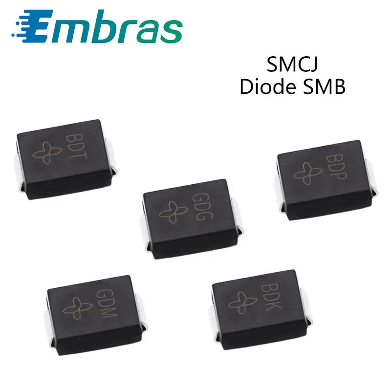 50 шт. SMD TVS диоды SMCJ26A SMCJ28A SMCJ30A SMCJ33A SMCJ36A SMCJ40CA SMCJ43CA SMCJ48CA SMCJ51CA SMCJ54CA 1500 Вт 5 В-440 В SMC |