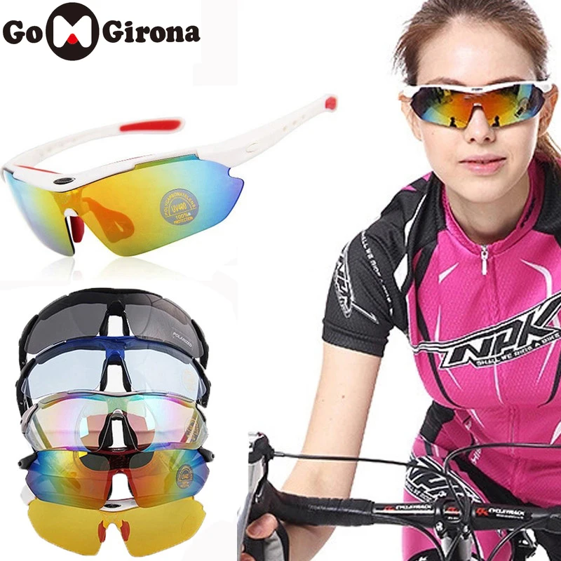 Günstig GOMGIRONA 1 Set 5 Objektiv Polarisierte Radfahren Sonnenbrille Anti Uv Outdoor Sport Reiten Fahrrad Brille Männer Frauen Bike Brillen Brillen