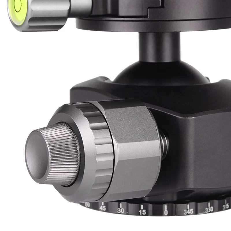 XILETU G-54 Tripod Ball Head 360 Degree Double Panoramic Photography Aluminum Ballhead Heavy Duty With Quick Release Plate