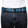 Luxury Brand Men's Blue Automatic Buckle Cowskin Genuine Leather Belts Men New Fashion Casual Punk Crocodile Belt 3.5cm width ► Photo 2/6