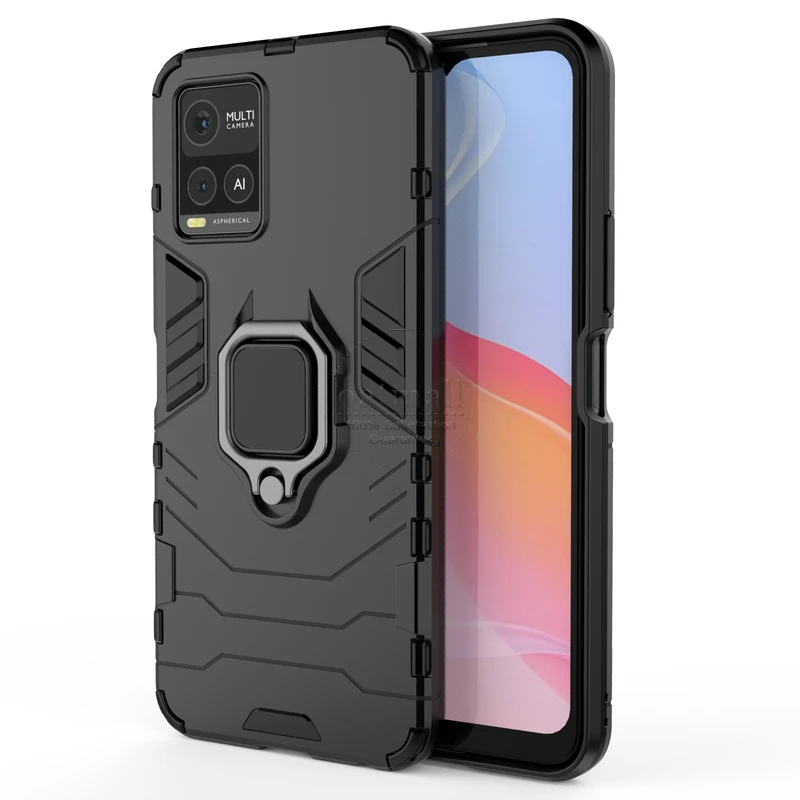 2021 Tough Hybrid Armor Cover For VIVO Y21 Case With Finger