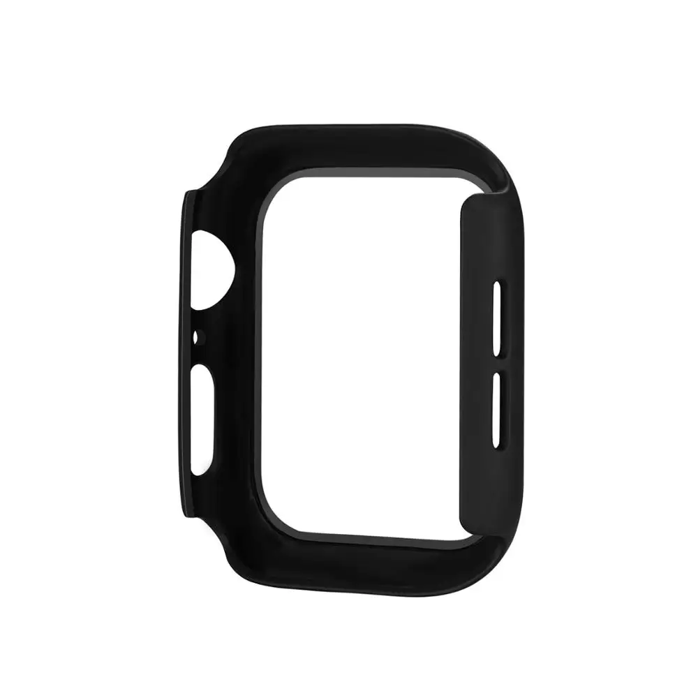 Бампер для apple watch series 5 3 4 PC чехол тонкий чехол для iWatch 5 4 3 тонкий протектор пластиковая черная рамка 40 44 38 42 мм ремешок