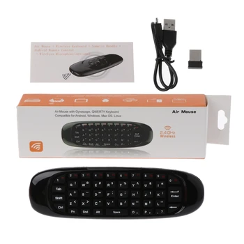 

C120 Fly Air Mouse With Voice Search Mic 2.4G Mini Wireless Keyboard for PC TV 72XB