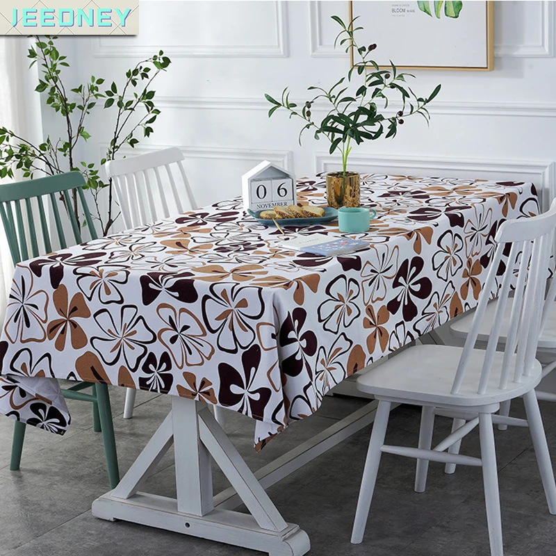

Linen Tablecloth Floral Printing Rectangular Christmas Table Cloth 2021 Fabric Cover Home Decoracion Room Decor Waterproof