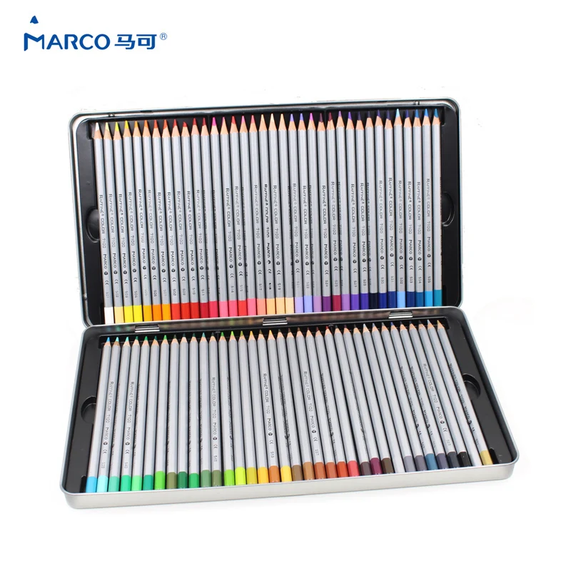 Деревянные цветные карандаши MARCO 7100 Prismacolor 72 картонная коробка для масла