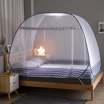 

Three-door Mosquito Net Mongolian Yurt Mosquito Net Home Double People Bed Tents Girl Room Bed Curtain Tents B