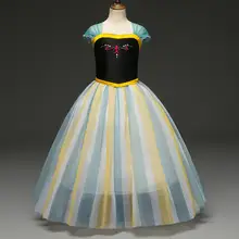 Модный костюм для косплея, платье одежда для маленьких девочек платье с принтом на Хэллоуин детская одежда на день рождения праздничное платье принцессы на возраст от 4 до 10 лет