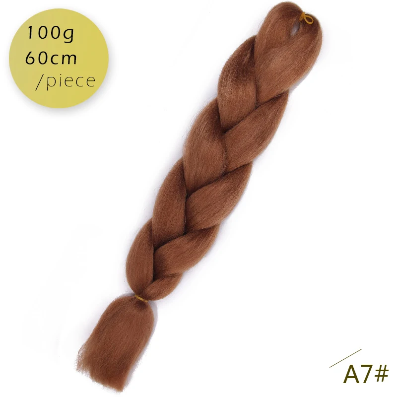 

Nayoo Hair 24 inch Jumbo Braids Long Ombre Jumbo Synthetic Braiding Hair Crochet Blonde Pink Blue Grey Hair Extensions African