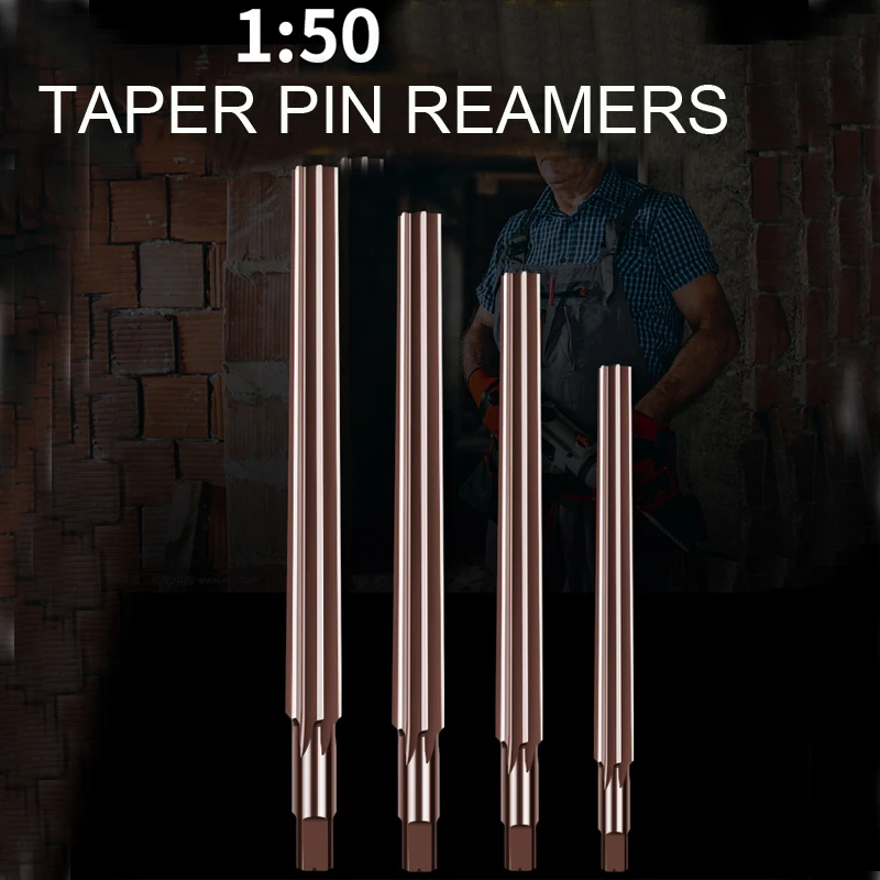 Taper Reamer HSS High Speed Steel Machine Reamer Hand 1:50 Extended Lengthening Rifled Barrel hand reamer hss reamer steel reamer tools
