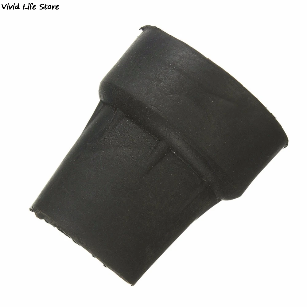 19mm Rubber Walking Hiking Stick End Cover Tips Cane Crutch Pad Rubber Heavy Duty Metal Ferrule End Bottom 1PC walking stick end cover
