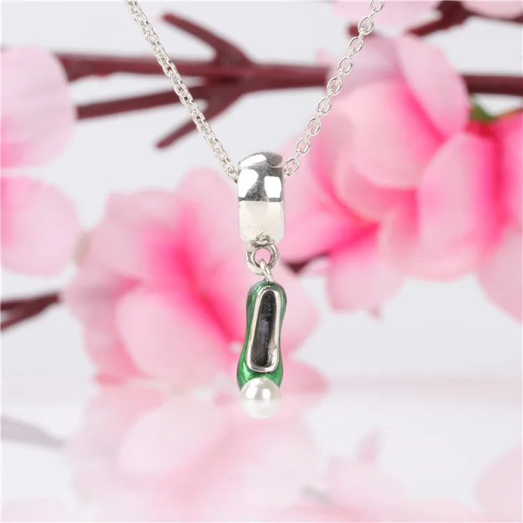 

Original 925 Sterling Silver Charm New Classic Small Ding Dang Shoe Pendant Fit Pandora Women Bracelet & Necklace Diy Jewelry