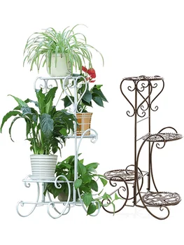 

Ground Flower Shelf, Wrought Iron Multilayer Sitting Room Balcony Flowerpot Frame Hanging More Than Other Meat Cosmetic