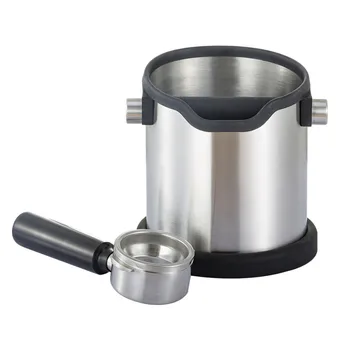

TTLIFE 1800ml Steel Coffee Knock Bin Grinds Tamper Waste Box Container Tamper Tea Cup Set