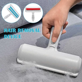 

2-Way Pet Hair Remover Roller Lint Sticking Roller Removing Dog Cat Hair From Furniture Self-Cleaning Clothing One Hand Operate