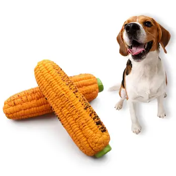 

Pet Latex Chewing Toy Simulation Roasted Corn Shape Vocal Bite Resistant Molar Pet Teether Dog Toys Pet Products Bite Resistant