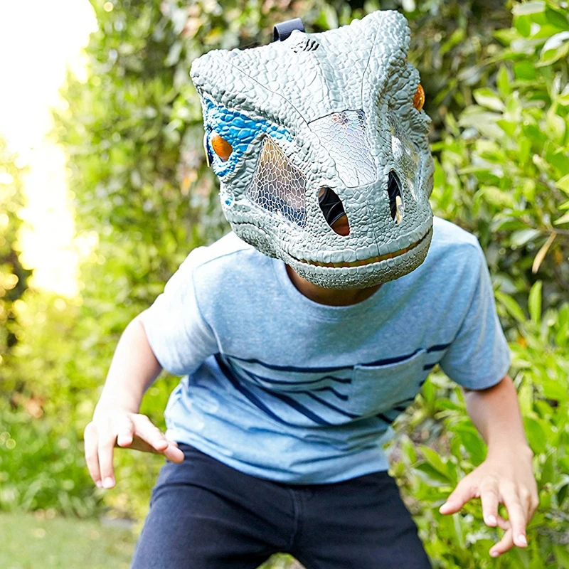 

Jurassic World 2 Sound Effects Dinosaur Mask Party Realistic Mask Cosplay Props Halloween Costumes Toy For Kids Adults