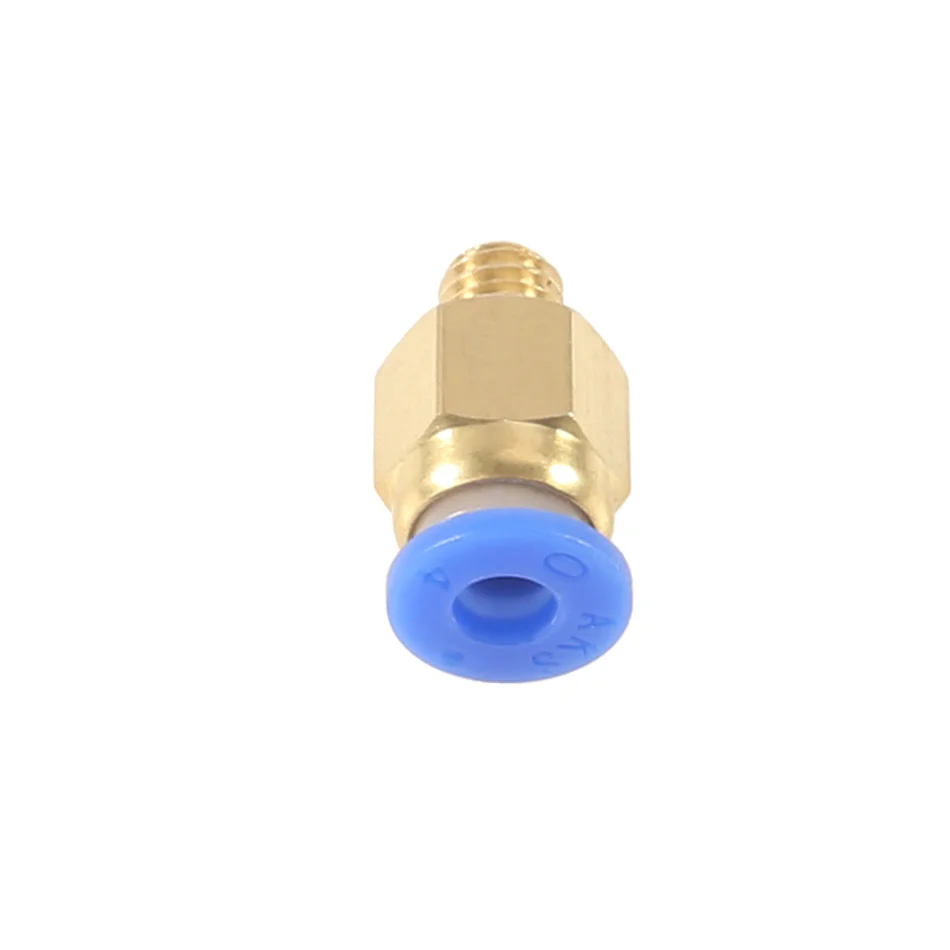 

10pcs PC4-M6 Pneumatic Connectors Brass Part For MK8 Tube Filament M6 M10 Feed Fitting Coupler 3D Printers Parts