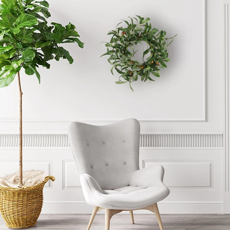 Simulation Green Plant Olive Branch Wreath Door Hanging Wall Hanging Home Decor