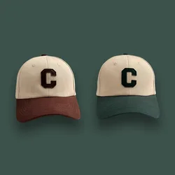 2022 Men's Women's Spring New Style Baseball Caps Letter C Embroidery Splicing Color Male Female Short Visor Snapback Hats