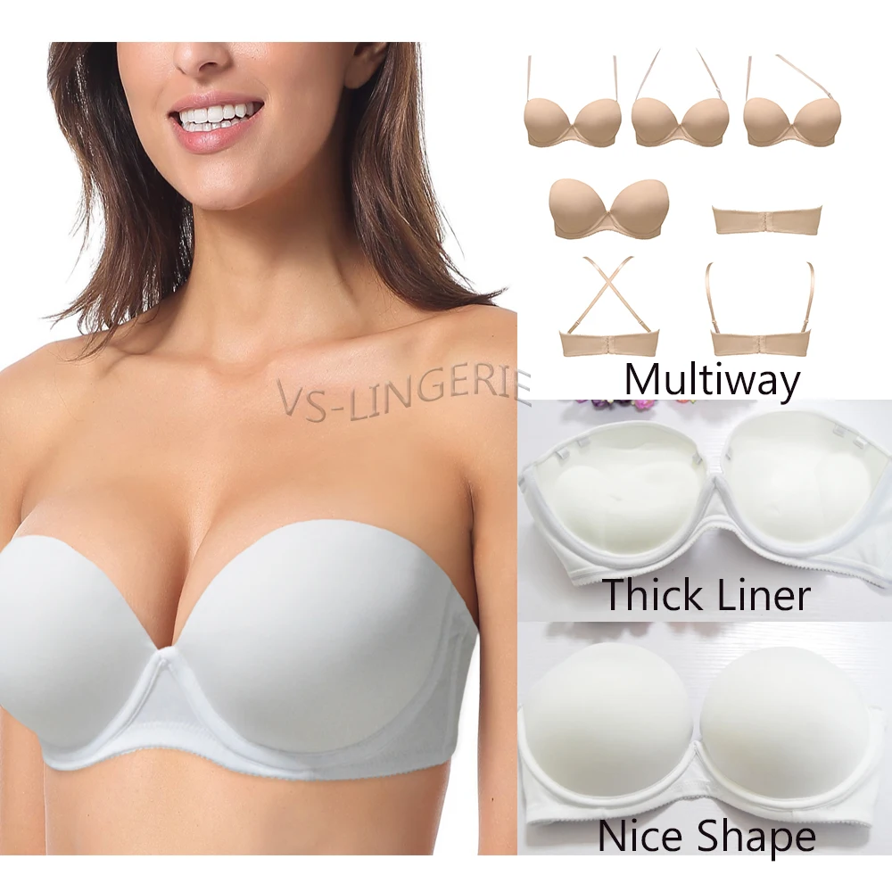 

Sexy Push Up Bras Bralette Underwear Women Strapless Bra Invisible Wedding Sujetador Bra Top soutien gorge BH Thick