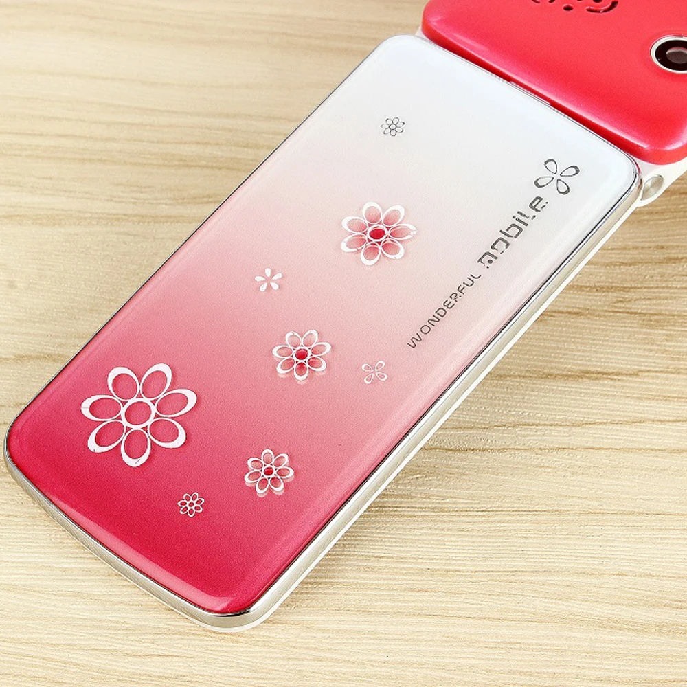 2G GSM флип женский красивый тонкий мобильный телефон без FM камеры MP3 милый светильник для студенток