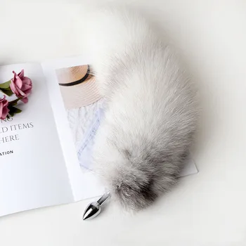 Separable Anal Plug Fox Tail Removable Metal Butt Plug Backyard Fun Metal Silver Butt Plug Tail Adult Toy Sex Products 3