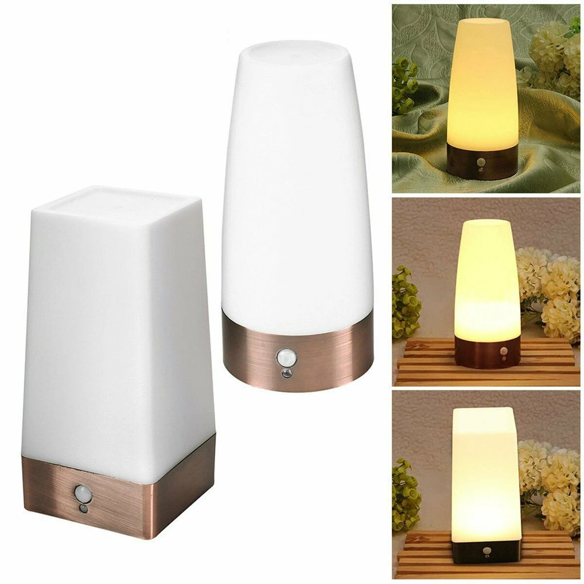 Wireless PIR Sensor Living Room Table Light LED Night Light Bedside Lamp Battery Powered Table Lamp Warm White LED Table Lamps AliExpress