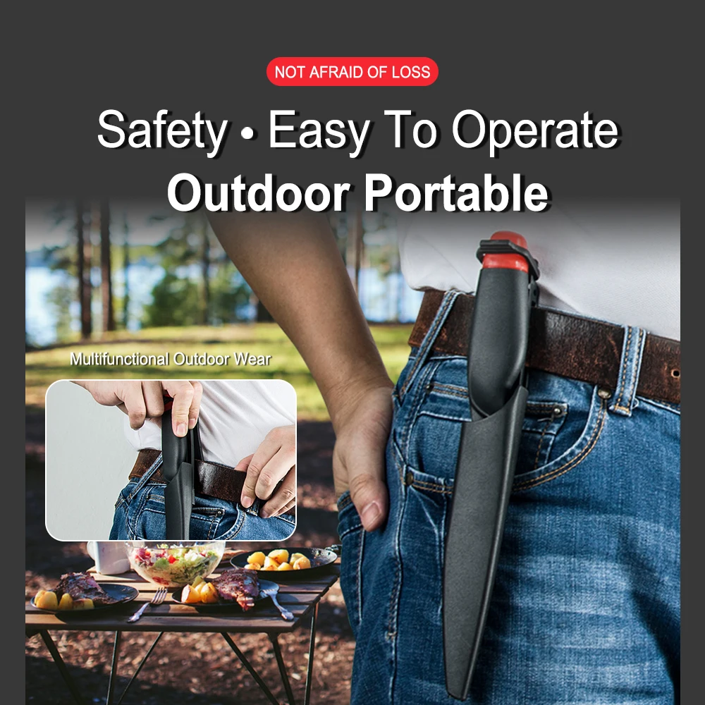 Уличный Филейный нож 6 дюймов изогнутый для косточек с чехлами острый 3cr14 из