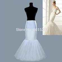 Дешевая Свадебная Нижняя юбка русалки, аксессуары для невесты, кринолиновые нижние юбки для свадебных платьев