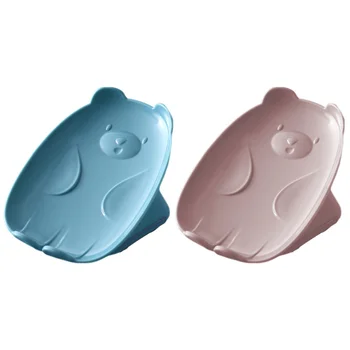 

2 Pcs Durable Multifunctional Portable Soap Holder Soap Box Soap Storage Rack for Kitchen Bathroom Restroom