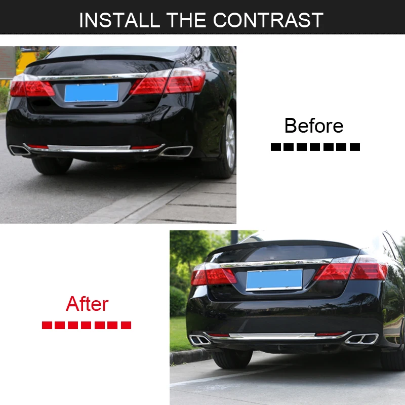 Для Honda Accord 2013- автомобиля Stying из нержавеющей стали задний глушитель выхлопной трубы крышка отделка 2 шт