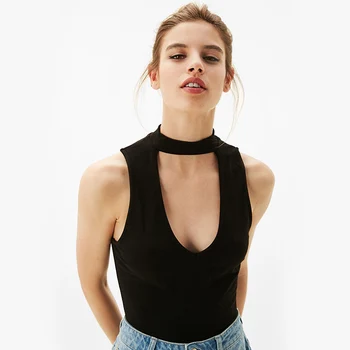 

5438 Summer Wear Sexy Sleeveless Short Outer Wear Slim Fit Halter Strapped Vest Women's 2020 New