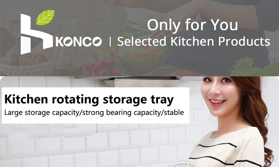 360 Rotating Storage Tray Multi-Functional Set Of 2