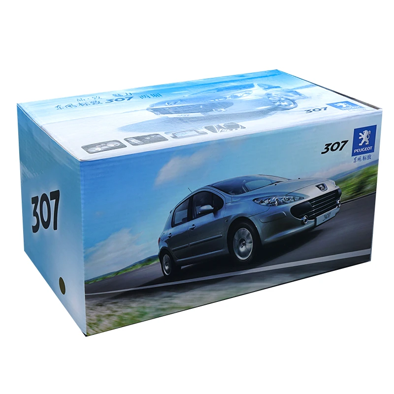 1:18 peugeot 307 красный хэтчбек литая модель автомобиля игрушки для коллекции рождественских подарков