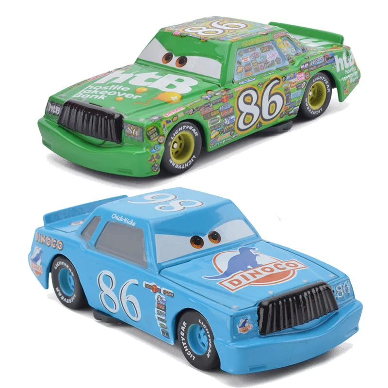 Игрушечные машинки Disney Pixar машина 2 3 HTB номер 86 Зеленые и синие 1:55 литой