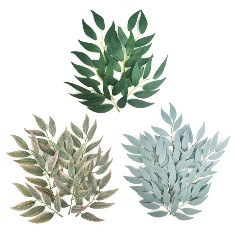 

30pc Willow Leaves Artificial Plants Wedding Flowers Decor Home Christmas Party Decoration DIY Accessories